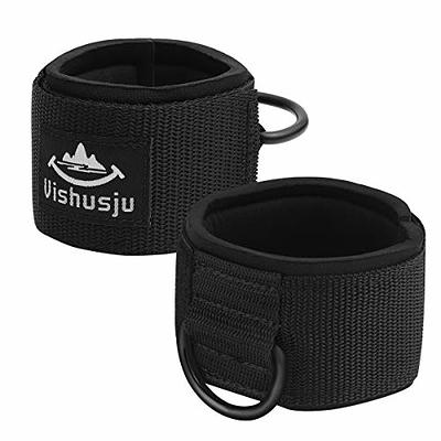 Vishusju Ankle Wrist Cuffs Neoprene Padded Straps D-Ring Glute Kickback for  Cable Machines Legs Exercise Adjustable Fitness (D Ring Black) - Yahoo  Shopping