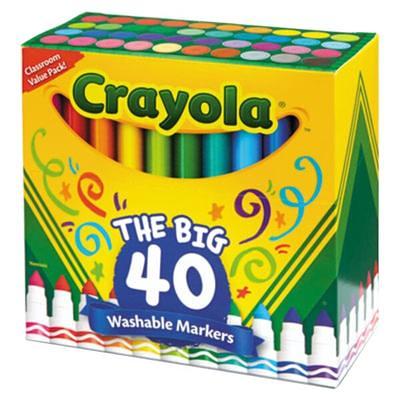 Crayola Kid's Markers, Broad Line, Assorted Colors, 256/Carton (58-8201) -  Yahoo Shopping