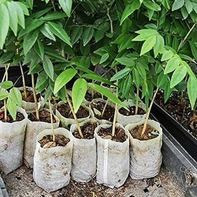 Non-Woven Seedlings Grow Bag,200PCS Fabric Nursery Bags for Plants,Fabric  Plant Pots for Planting,Gardening Transplanted Home Garden Supplies 