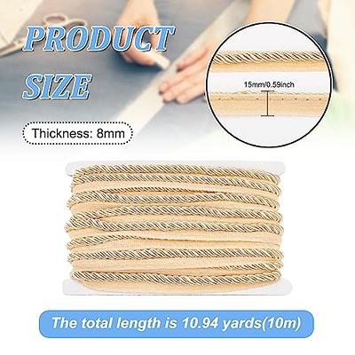 BENECREAT 11 Yards Twisted Lip Cord Trim 3/5inch Upholstery Trim Cord Rope  Ribbon Light Khaki Braid Ribbon for Home Decoration, DIY Handmade Crafts -  Yahoo Shopping