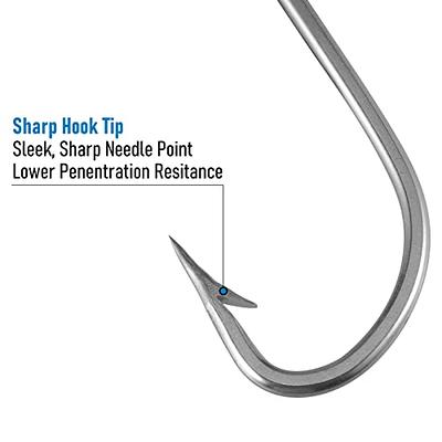 100 Pack Aberdeen Fishing Hooks Extra Long Shank Bronze Light Wire Offset  Hooks High Carbon Steel Live Bait Hooks Freshwater Bass Crappie Walleye