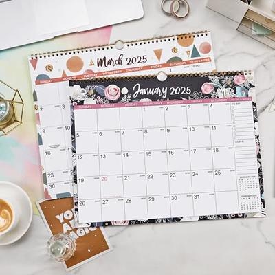 Calendar 2024-2025 - Wall calendar 2024-2025, 12 Monthly Wall Calendar 2024,  July 2024 - December 2025, 15 x 11.5, Twin-Wire Binding + Hanging Hook + Thick  Paper + Julian Dates - Floral - Yahoo Shopping