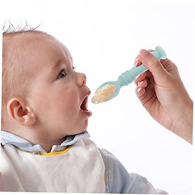 4 Pcs Baby Spoons Self Feeding 6 Months, Silicone Baby Spoons