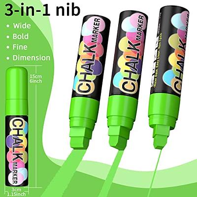 8ct JUMBO 15mm Tip Chalk Markers Window Markers Vivid Colors 