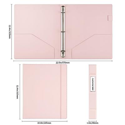 Ospelelf Vintage Hardcover 3 Ring 1 inch Leather Binder, Professional  Binder Organizer Suitable for Letter Size, Binder Dividers with Tabs, Faux  Rose Pink Leather - Yahoo Shopping