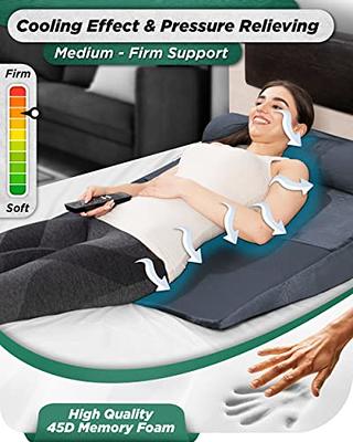 OasisSpace Bed Wedge Pillow for Sleeping, Back Positioning