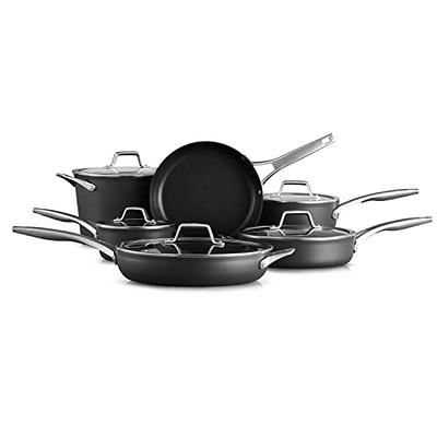 T-fal Ultimate Hard Anodized Nonstick Cookware Set 17 Piece Pots and Pans,  Dishwasher Safe Black