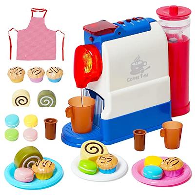 Frogprin Kids Coffee Maker Playset-Wooden Kitchen Toys, Toddler Play  Kitchen Accessories, Pretend Play Food Sets for Kids Kitchen, Encourages