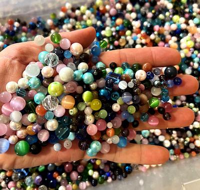 Mix Lot Glass Beads for Bracelet Jewelry Making Flower Swirl Doted Glass  Beads Bulk DIY Dainty Beading Bead Finding 140 Pcs 