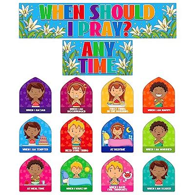 FaCraft When Should I Pray Cutouts Back to School Classroom Bulletin Board  Decoration Religious Christian Bulletin Board Sets Classroom Cutouts for  Bible Church Sunday School Wall Door Decor Supplies - Yahoo Shopping