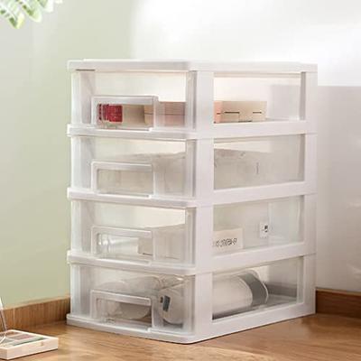 3 Tier Plastic Drawer Storage, Makeup Organizer Storage Station Cube Shelf  Storage Rack Storage Box for Office Bedroom Home