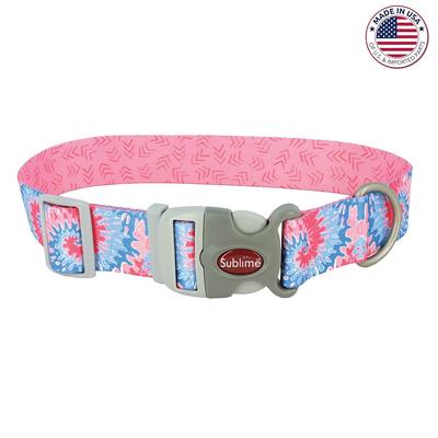 Coastal Pet Products Sublime Adjustable Dog Collar, Pink Tie Dye With Pink  Arrows