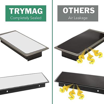 TRYMAG Strong Floor Vent Covers 8x15, 4 Pack Magnetic Vent