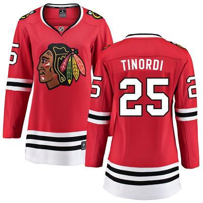 Seth Jones Chicago Blackhawks Unsigned Skates in Red Jersey Photograph