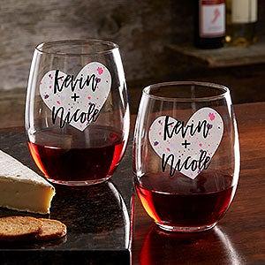 Personalized Stemless White Wine Glasses, Set of 4 - Yahoo Shopping