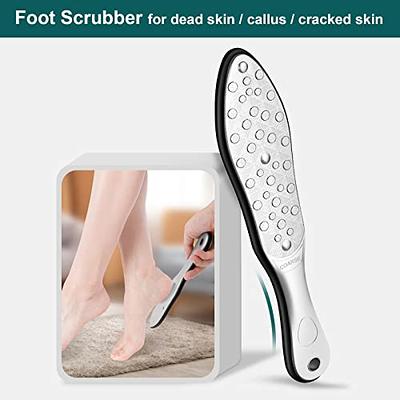 2 Pieces 4 In 1 Pedicure Tool Foot Scrubber Brush For Dry And Wet