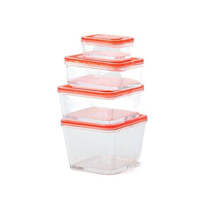 4Pcs 1/12 Miniature Dollhouse Food Container Set Mini Crisper