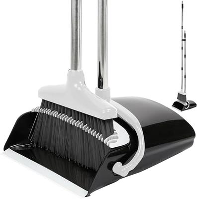 Tiumso Heavy Duty Broom Indoor Outdoor Commercial Broom, 55 Long