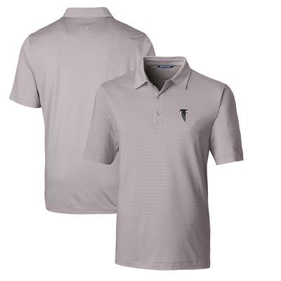 Men's Cutter & Buck Steel Atlanta Falcons Throwback Logo Big Tall DryTec Genre Textured Solid Polo