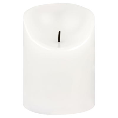 Mainstays Unscented Flameless LED Pillar Candle, White, 3 x 4 in