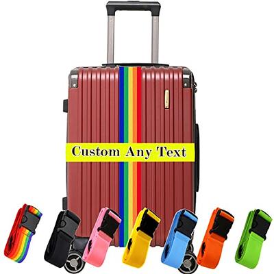 Veki Luggage Straps for Suitcases, Adjustable Cross Strap Luggage Belt for  Travel with Name ID Card, Luggage Accessories to Quickly Find The Suitcase