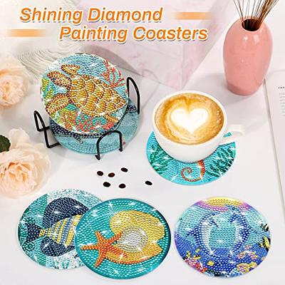  Billbotk 8 Pieces Diamond Art Painting Coasters Kit with  Holder, Diamond Art Coasters, DIY Diamond Art Crafts Projects, Diamond Dot  Kits for Adults and Beginners(Ocean Style) : Arts, Crafts & Sewing