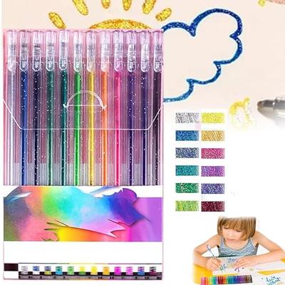 Yutdiery Topsnova Pens,Topsnova Glitter Pens,3D Jelly Pens,Glitter Pens for  Adult Coloring,Extra Fine Point Gel Pens Multi Colored,Sparkle Markers for