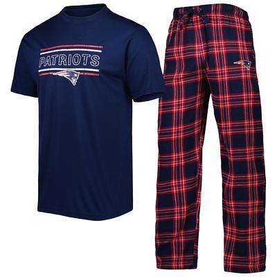 Men's Concepts Sport Navy/Red New England Patriots Badge Top & Pants Sleep  Set