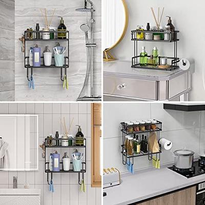 Punch-free Bathroom Revolving Rack Wall-mounted Toilet Washstand