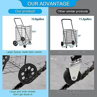 LUCKYREMORE 110 Lb. Capacity Foldable Utility Cart & Reviews