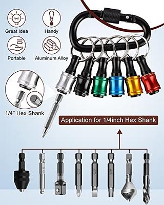 Katerk 6pcs 1/4 inch Hex Shank Aluminum Alloy Screwdriver Bits Holder 2  Sets, Light-weight Quick-change Extension Bar Keychain Drill Screw Adapter  Change Portable (With Black Carabiner) - Yahoo Shopping