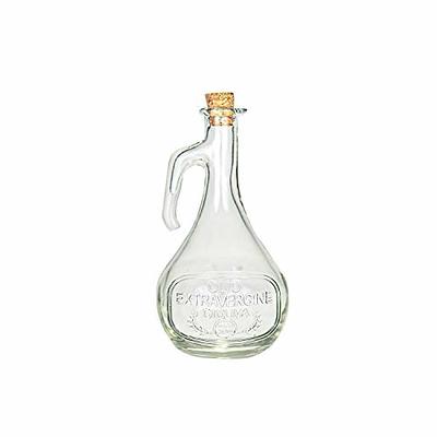 Bee Cruet Glass Bottle with Pewter Cork Stopper by Vagabond House