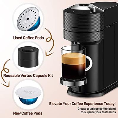 For Vertuo Next Reusable Coffee Capsule Lid Compatible With Original  Vertuoline Coffee Pods Food Grade Silicone Cap with Spoon