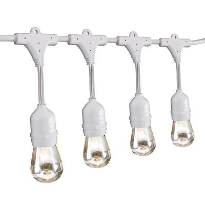 LUMINAR OUTDOOR 24' 12-Bulb Outdoor String Lights, Black