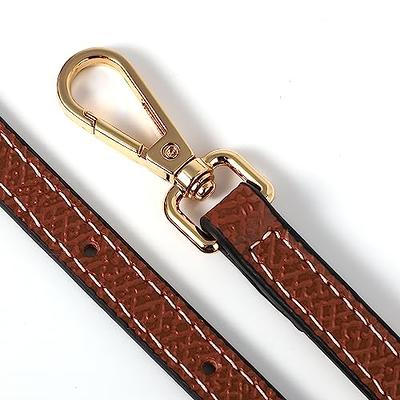 Buy byhands Embossed 100% Genuine Leather Purse Handles/Bag Handles, Brown,  18.25