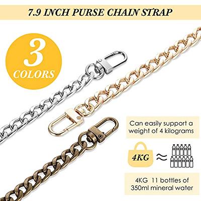 Cheap Shoulder Bag Straps Replacement Purse Chain Metal Flat Chain Extender  with Metal Buckle