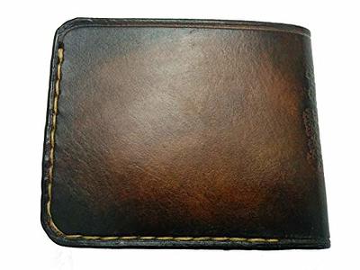 Custom Order~Carved and Painted Leather Bifold Mens Wallet