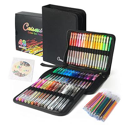 Shuttle Art Gel Pens, 32 Colors Gel Pen Set with Coloring Book for Adults  Coloring Books Drawing Doodling Crafts Scrapbooking Journaling