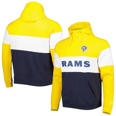 Men's Antigua Black Los Angeles Rams Victory Pullover Hoodie