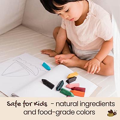 Honeysticks Jumbo Crayons (8 Pack) - Non Toxic Crayons for Kids - 100% Pure  Beeswax and Food Grade Colors - 8 Bright Colors - Large Crayons, Easy to