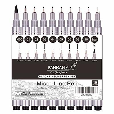 CHARSOCO 01 Micro Pen, Fine Point Pen with 12 Colors, Waterproof Archival  Ink, 0.25mm Fineliner Ink Pens for Artist Illustration, Sketching, Anime