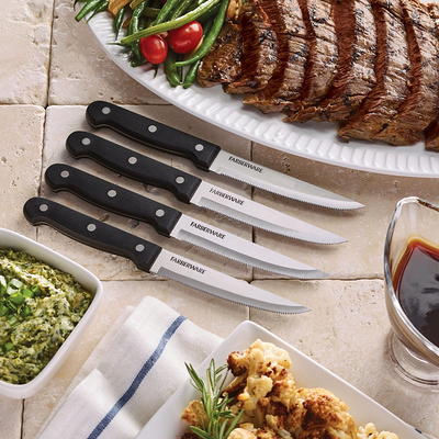 Farberware Never Needs Sharpening 4-piece 4.5-inch Steak Knife Set - Yahoo  Shopping