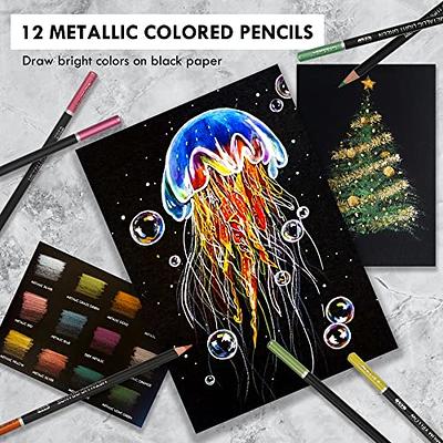 12 Colored Pencils Drawing Sketching Adult Coloring