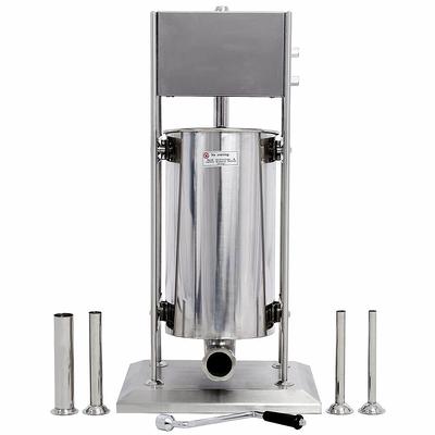 VEVOR 15L Vertical Commercial Sausage Stuffer Two Speed 304 Stainless Steel Meat Press