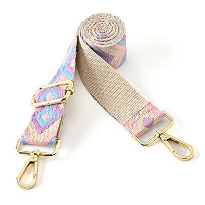 Purse Strap 2 Wide Purse Straps Replacement Crossbody Adjustable Leather  Bag Strap with Vintage Jacquard