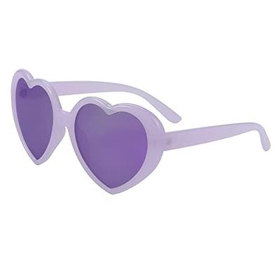 Rimless Heart Sunglasses for Women Transparent Candy Colorful Heart Sun  Glasses | eBay