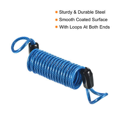 Unique Bargains Coated Security Steel Cable Lock Wire Rope Double