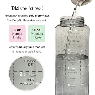 Belly Bottle Pregnancy Water Bottle Intake Tracker with Straw + Weekly  Milestone Stickers (BPA-Free) Pregnancy Must Haves Gifts for First time  Moms