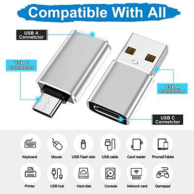  3Pack USB to USB C Adapter USB-A to USB-C Adapter USBC Type-c  Female Thunderbolt 2 3 USBA Male Power Charger Connector for Apple iPhone  12 11 Mini pro max Airpods Ipad