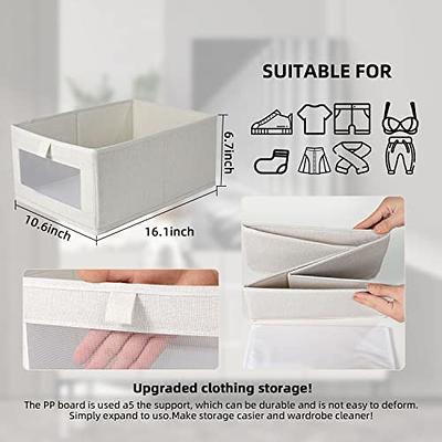 Homsorout Storage Bins, Fabric Closet Organizer and Storage Cubess for  Shelves, Trapezoid Storage Box with Handles, Folding Storage Baskets with